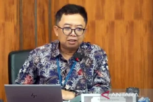 Arsip tangkapan layar - Direktur Eksekutif Departemen Komunikasi Bank Indonesia (BI) Erwin Haryono. ANTARA/Martha Herlinawati Simanjuntak/pri.