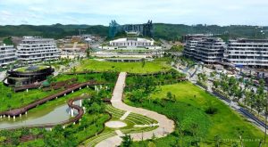 Kompleks perkantoran di kawasan inti pusat pemerintahan (KIPP) Ibu Kota Nusantara. Foto: Humas OIKN.