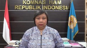 Ketua Komisi Nasional Hak Asasi Manusia (Komnas HAM), Anis Hidayah, saat diwawancara awak media (Foto: Humas Komnas HAM)