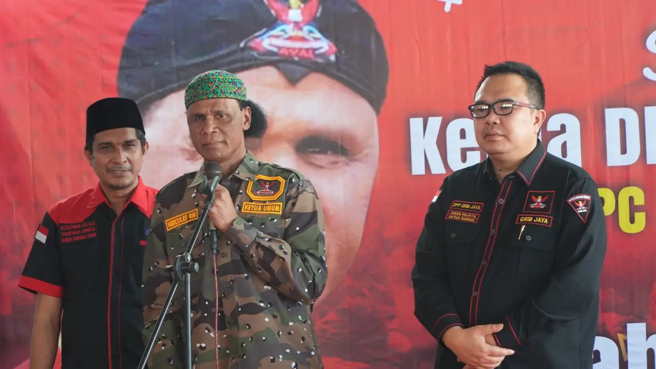 Ketua Umum Dewan Pimpinan Pusat (DPP) Gerakan Rakyat Indonesia Bersatu (GRIB) Jaya, Hercules Rosario Marshal (Istimewa)